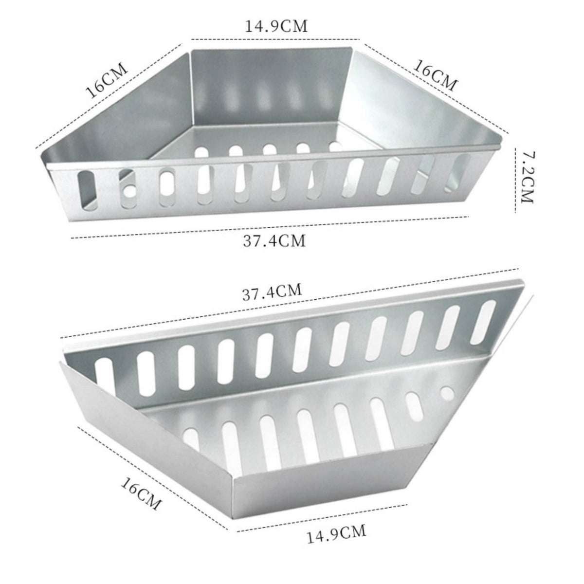 Coals Basket Galvanized Steel BBQ Coals Basket Ventilated Design Barbecue Tool
