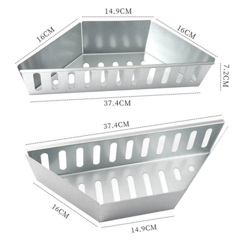 Coals Basket Galvanized Steel BBQ Coals Basket Ventilated Design Barbecue Tool