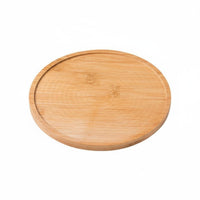 Pot Drainage Tray Multiple Shapes Bamboo Pot Tray Waterproof Round Bamboo Plant Saucer for Indoor, Windowsill, Desktop