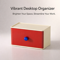 Office Storage Desktop Organizer, Large Capacity Pen Holder for Desk, Stackable 18L Modern Minimalist Design