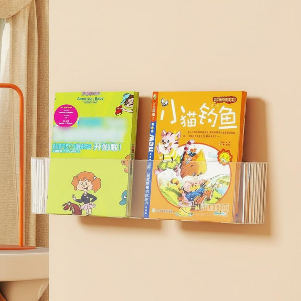 wall-mount surface-mounted Picture Book Rack toolno-drill installation wall-mount surface Shelf Easy to Install