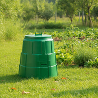 Outdoor Compost Bin with Lid Lidded Compost Bin Tapered Composter Compact for Homeowners