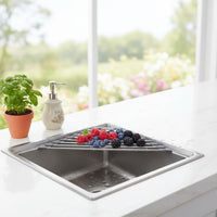 2 Pieces Triangle Sink Drying Rack Space Saving Corner Sink Holder Rustproof