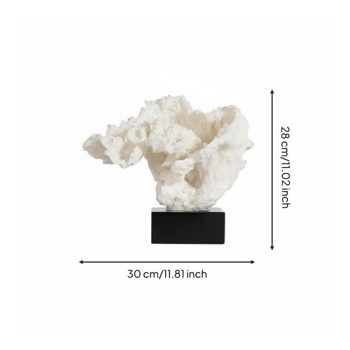 Coral Resin Sculpture Modern Minimalist Resin Coral Statue for Desktop