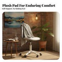 Armless Caster Chair Height Adjustable Swivel Seat Ergonomic Design for Students