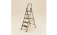 Foldable Ladder with Wide Steps Anti-Slip A-Shaped Ladder Sturdy Step Stool Space-Saving for Homeowners, Renters, Home, Kitchen, Closet