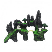 Aquarium Rockery Carved Openings Rock Mountain Decor Aquatic-Friendly Holes