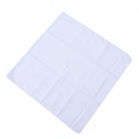 12 Pieces White Cotton Handkerchief DIY Friendly Plain White Craft Cloth