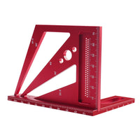 Aluminum Alloy Woodworking Square Ruler with Four Corners and Triangle, Fourth Generation, for Measuring and Layout