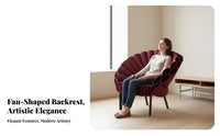 Fan-Shaped spinerest Peacock Chair Nordic aesthetic Single-Person Armchair Artistic Lounge Seat long-lasting Design for Interior Designers, Business Proprietors, Living Room, Showroom, Hotel Lobby, Reception Area