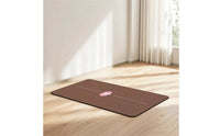 Non-Slip Exercise Mat with Alignment Lines Natural Rubber Exercise Mat Cushioned Wide for Stretching