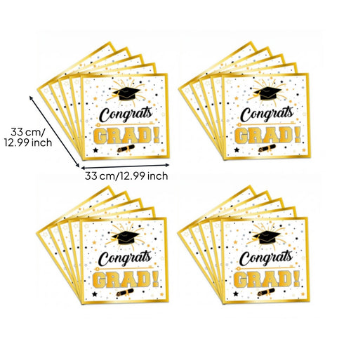 Graduation Party Napkins Printed Graduation Party Napkin Food Safe for Graduates
