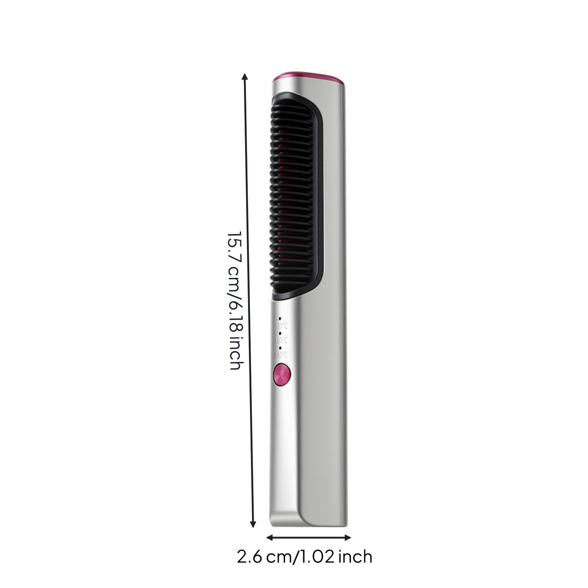 Straightening Comb Travel-Size Hair Straightening Comb Adjustable Temperature Cordless Straightener Brush for Frequent Movers, Office, Dorm Room
