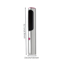 Straightening Comb Travel-Size Hair Straightening Comb Adjustable Temperature Cordless Straightener Brush for Frequent Movers, Office, Dorm Room