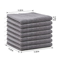 250 GSM Microfibre Cloth, 5-Pack Highly Absorbent Microfibre Towel, 30x30cm Soft Lint Plain Rags for Kitchen, Car and General Cleaning