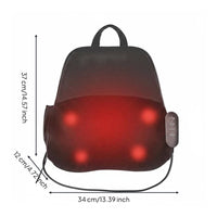 Multi-Part Use Electric Neck and Back Massager Heating Function Heated Massage Pillow Ergonomic Design Shiatsu Neck and Back Massager Adjustable Intensity for Drivers, Office Workers, Car, Travel