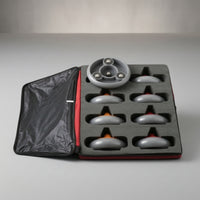 8 Pieces Floor Disc Game Set with Carrying Case Foam-Padded Athletic Goods Zippered for Schools, Organizations