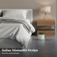 Sculptural End Table Minimalist Design Nightstand Light Luxury for Hotel, Office