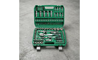 Socket Set with Case Automotive Mechanics Tool Kit Portable Socket Set with Ratchets for Home Mechanics, Garage, Roadside Emergency