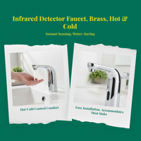 Touchless infrared brass faucet