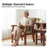 Padded Wood-Frame Armchair Sturdy and Long-Lasting Padded Reading Armchair