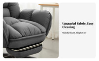 Reclining Gaming Chair with Footrest Reclinable Office Furniture 360-Degree Rotate Head and Lumbar Assistance for Players