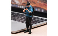 Hand-Painted Photographer Figure Scale Photographer Figurine Highly Detailed Figurine with Camera for Collectors, Hobbyists, Dioramas