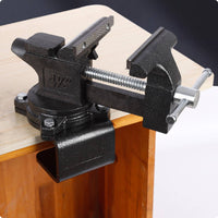 Metal Bench Vise Textured Black Workbench Vise Mountable Workshop Tool