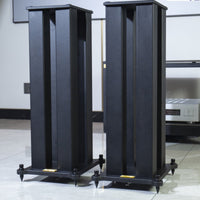 2 Pieces Bookshelf Speaker Stand Sturdy Base Floor Speaker Stand Super-Stable Design for Audiophiles, Home Theater Enthusiasts, Listening Room, Studio