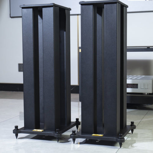 2 Pieces Bookshelf Speaker Stand Sturdy Base Floor Speaker Stand Super-Stable Design for Audiophiles, Home Theater Enthusiasts, Listening Room, Studio