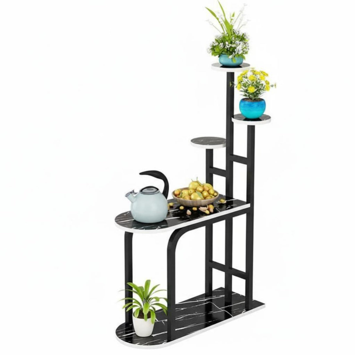 Multi-Level Plant Rack Minimalist Multi-Tier Round shelf Rack Space-Saving adaptable for Apartment Dwellers