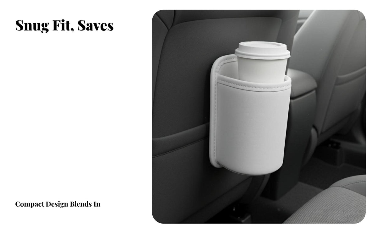 Back Cup Holder Multi-Functional Hook-on Cup Holder Universal Fit Multifunctional Vehicle Organizer for Ride-Hailing Drivers, Road Trips