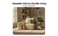 Sectional Block Couch Customizable Combination Sectional Sectional with Ottoman Minimalist Design Double-Sided for Studio