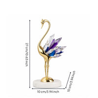 Swan Ornament with Crystal Wings Elegant Swan Figurine Timeless for Homeowners