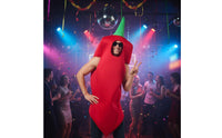 Chili Pepper Costume Green Stem Full Body Chili Suit Oversized for Party