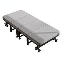 Foldable Rest Bed Upholstered Folding Sleeping Cot Portable for Office