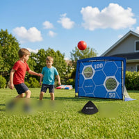Two-Use Training Goal Hexagon Pattern Foldable Training Goal Sports Equipment Printed Numbers Ground Stakes
