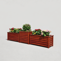 Outdoor Rectangular Aluminum Planter Box for Garden, Movable for Patio Yard, Large for Gardeners, Portable Landscape Raised Bed