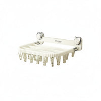 Wall-Mounted Dehydrating Rack Large Capacity Foldable Clothes Hanger Rack No Tools Required Sock Dehydrating Hanger for Renters, Students