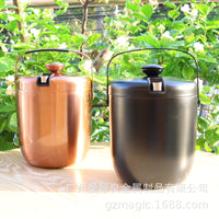 Stainless Steel Ice Bucket with Lid and Tongs for Beverages and Beer