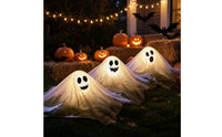 3 Pieces Illuminated Specter Stake Outdoor Specter Decoration with Ground Stake Spooky for Halloween, Lawn, Garden