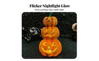 Pumpkin Decoration With | Lighted, Glowing, Stacked Pumpkin Decoration, for Halloween Displays