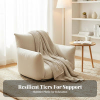 Adjustable Backrest Lounger Foldable Design Adjustable Padded Lounger Multi-Angle Adjustment Thick Cushioning for Teens, Bedroom