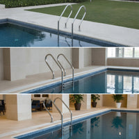 Stainless Steel Pool Ladder Rustproof 2-Step Pool Ladder Polished for Inground Pools