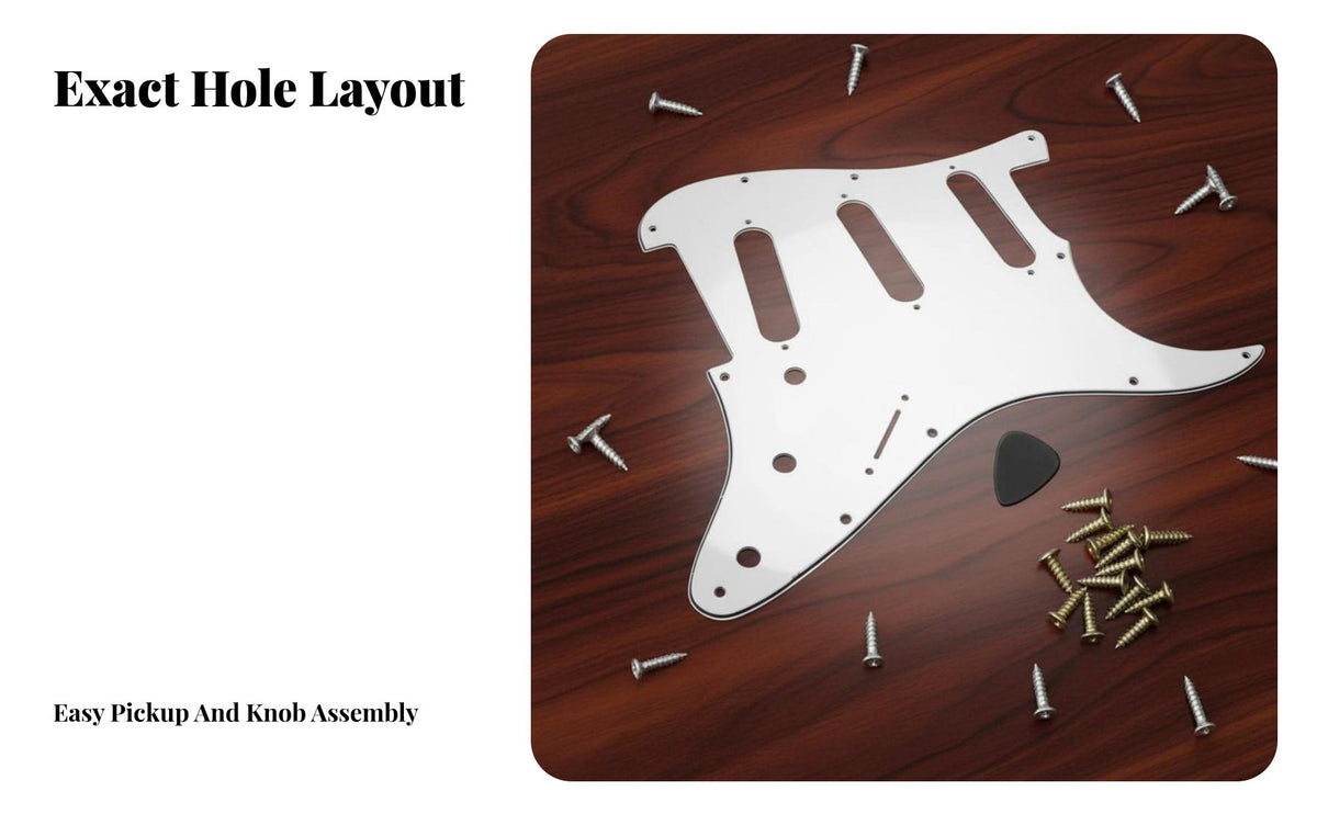 PVC Pickguard 3 Layer Durable Build Resists Wear for Daily Play