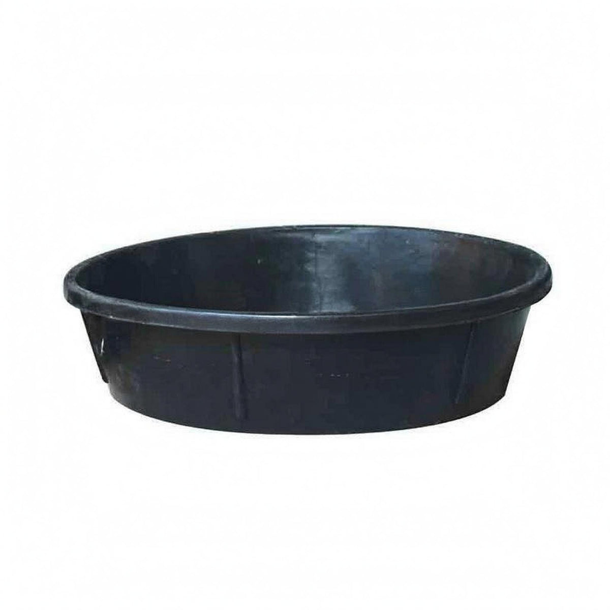 Shallow Rubber Tub Black Oval Rubber Tub Reinforced Ribs