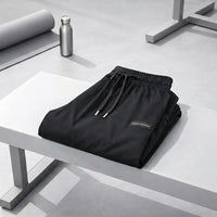 Mens Joggers Lightweight Tracksuit Bottoms with Ice Silk Material for Summer, Breathable Training Pants with Tapered Leg, Thin Trousers