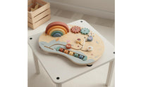 Wooden Busy Board Parent-Child Interaction Early Learning Toy Screen Sensory Play Item for Young Children