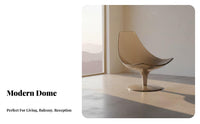 dome-shaped dome Chair Light Luxury Upholstered Armchair Nordic Inspired Creative Shape for Book Lovers, Reception Area, Bedroom