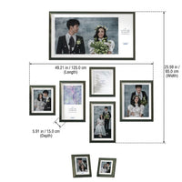 Matte Black Photo Frame Set Resin Gallery Wall Picture Display for Home
